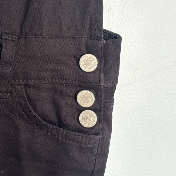 Rose Embroidered slim fit denim overalls . - Picture 8 of 16